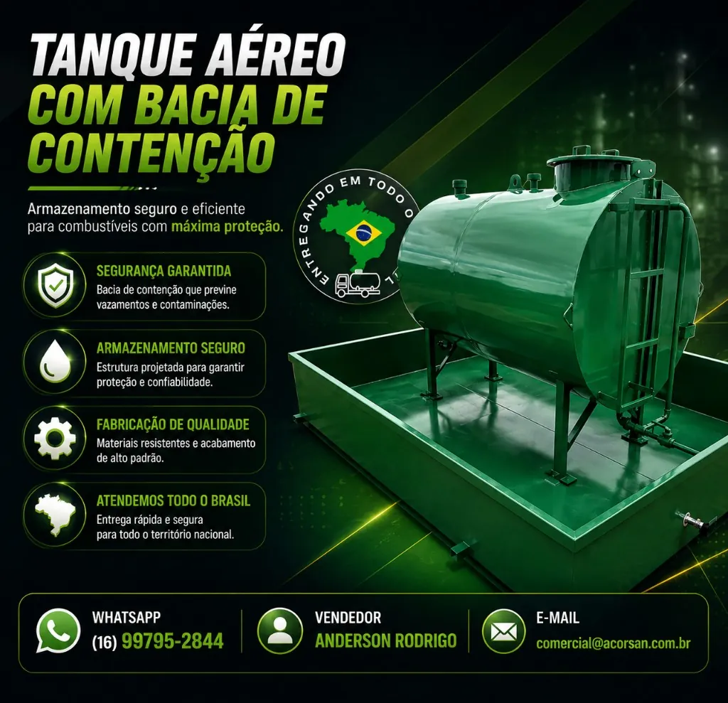 Tanque Aéreo Metálico para Indústria
