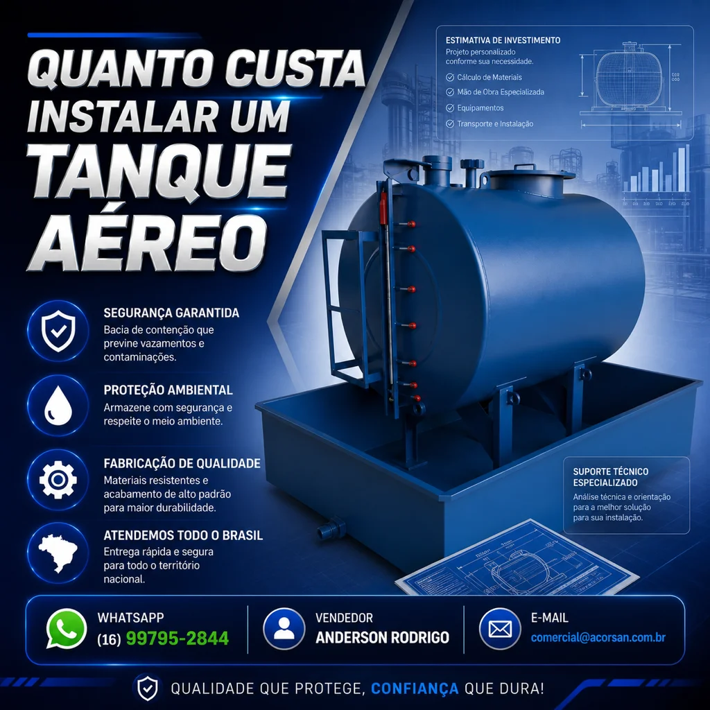 Tanque Aéreo para Reserva de Água em Condomínio